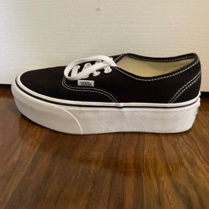 Black platform vans